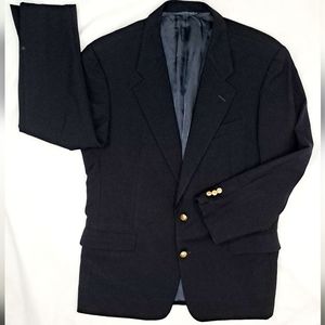 Men's HICKEY-FREEMAN Nordstrom Canterbury Wool Navy 2 Gold Button Blazer